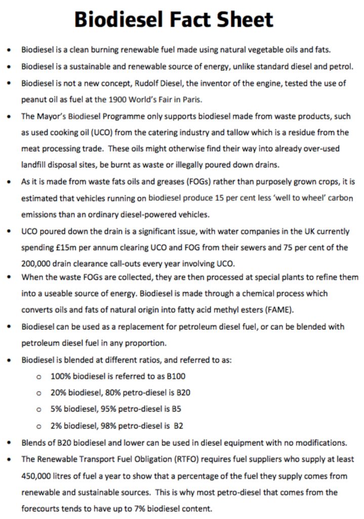 biodiesel fact sheet